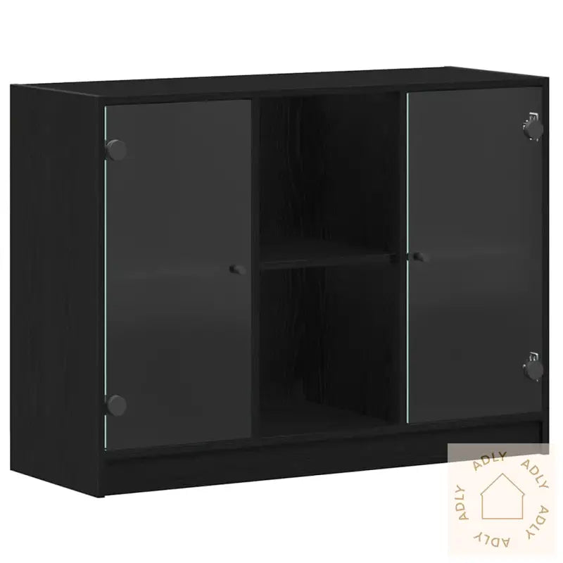 Skjenk Svart Eik 102X37X75,5 Cm Konstruksjons Tre