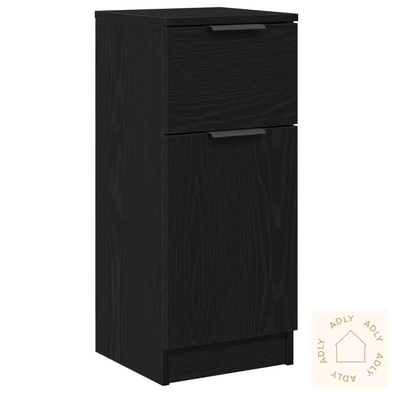 Sideboard Svart Eik 30X30X70 Cm Konstruert Tre