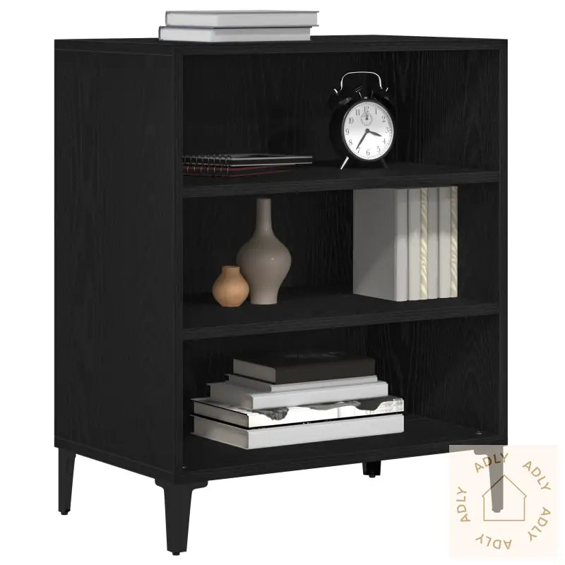 Sideboard Svart Eik 57X35X70 Cm Laget Av Tre