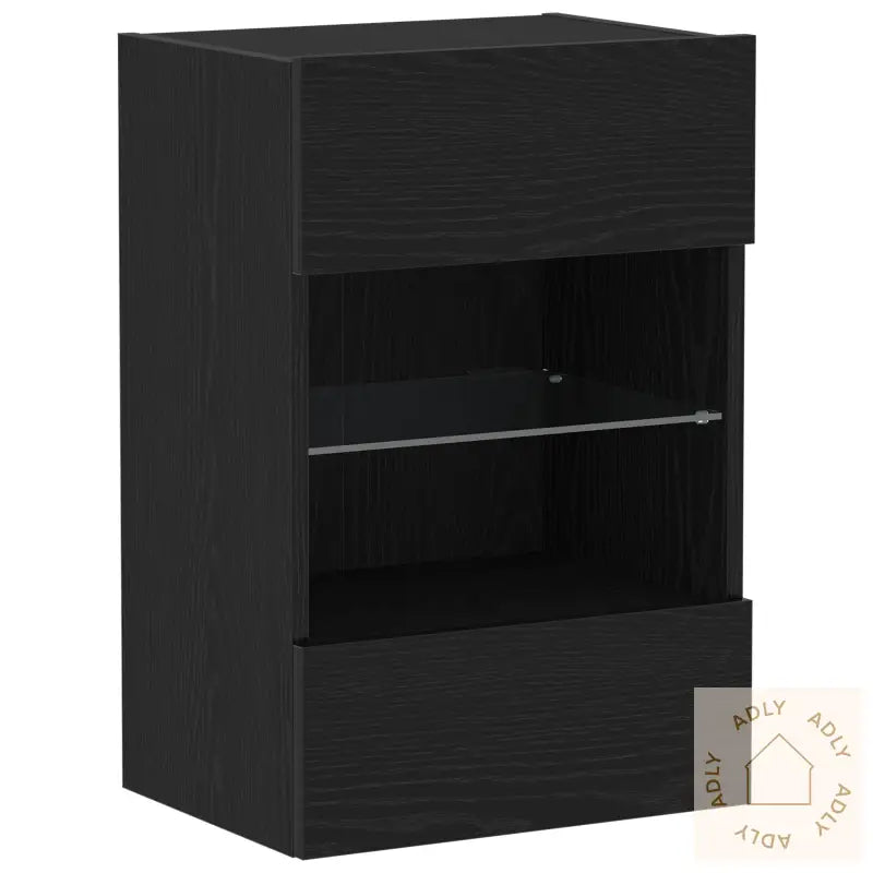 Led Tv Skap Svart Eik 40X30X60,5Cm Konstruert Tre