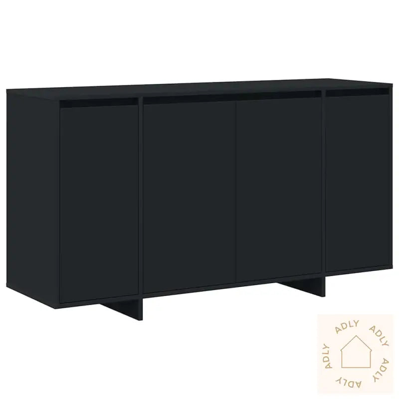 Svart Serviesskap Svart Konstruert Tre 135 X 41 X 75 Cm