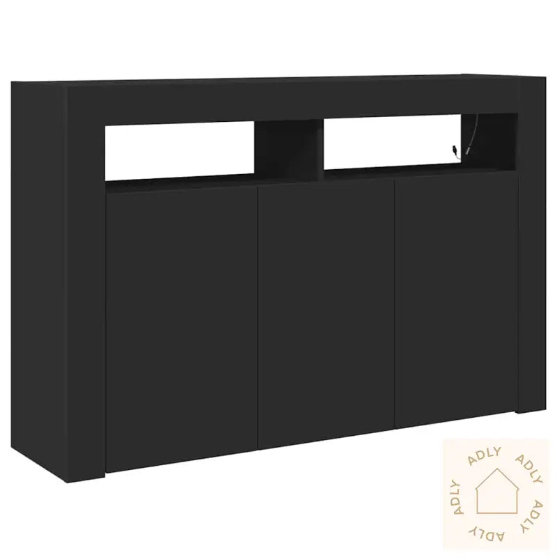 Sideboard Svart Konstruert Tre 116 X 30 X 75 Cm Sideboard