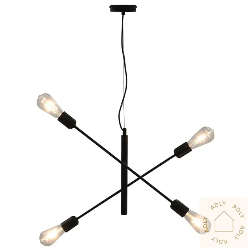 Taklampe Med Glødelyspære 2 W Svart E27