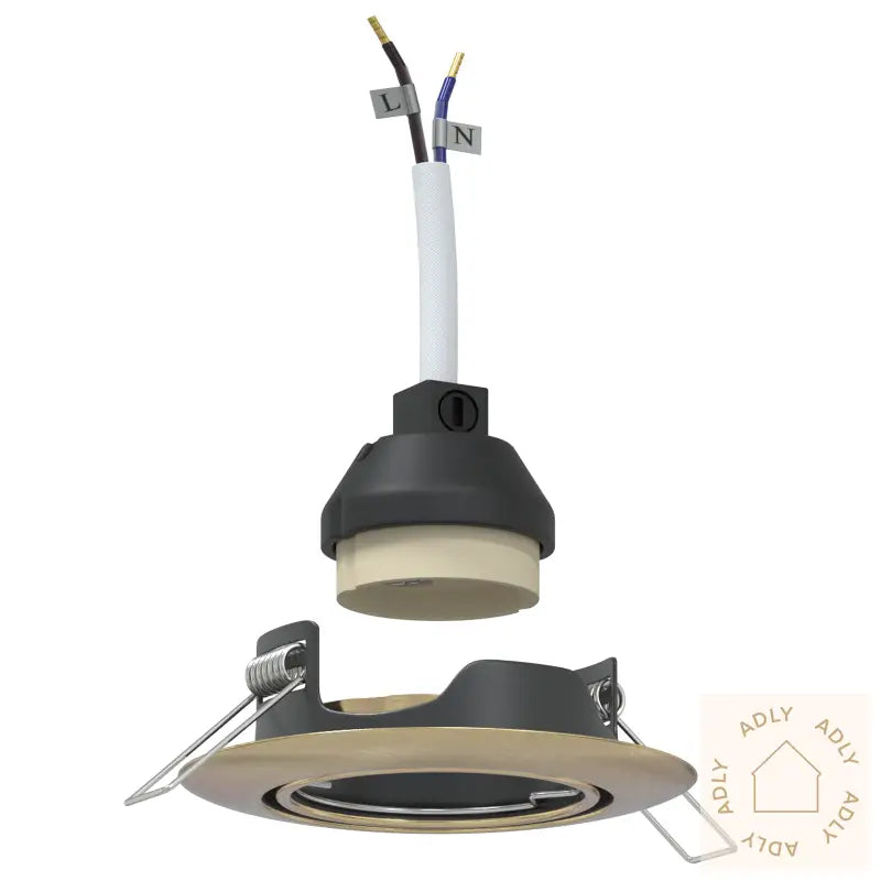 Innfellbare Spotlights 12 Stk Rund Gu10 Messing Ø90 Mm Stål