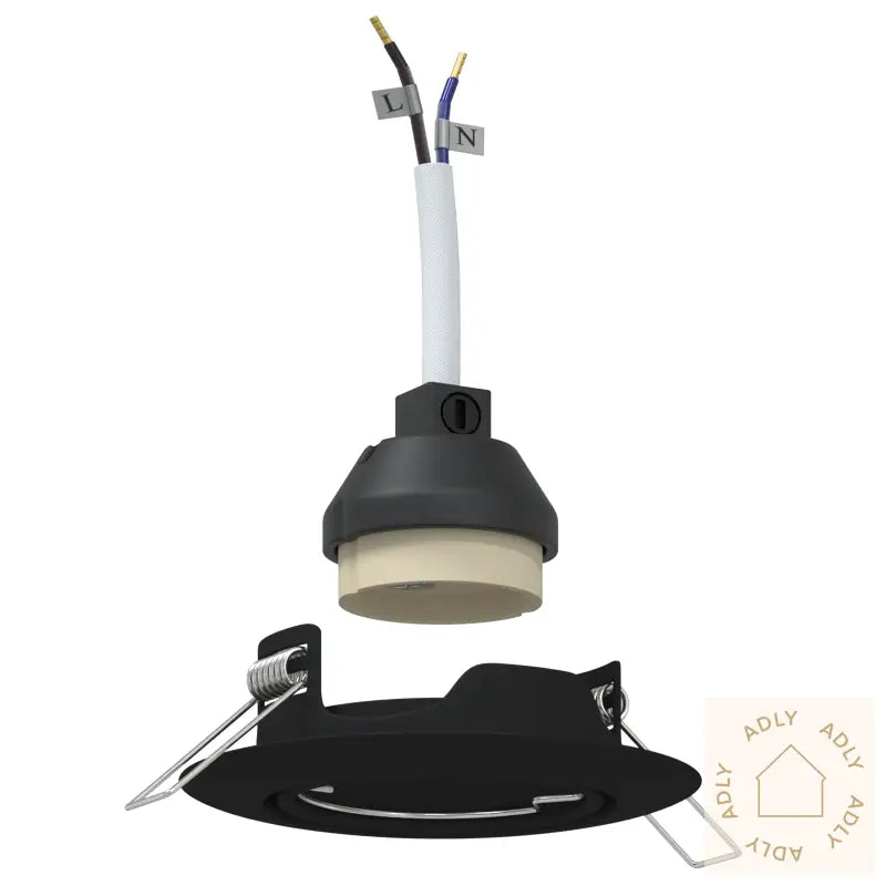 Innfelte Spotlights 12 Stk Runde Gu10 Svart Ø90 Mm Stål