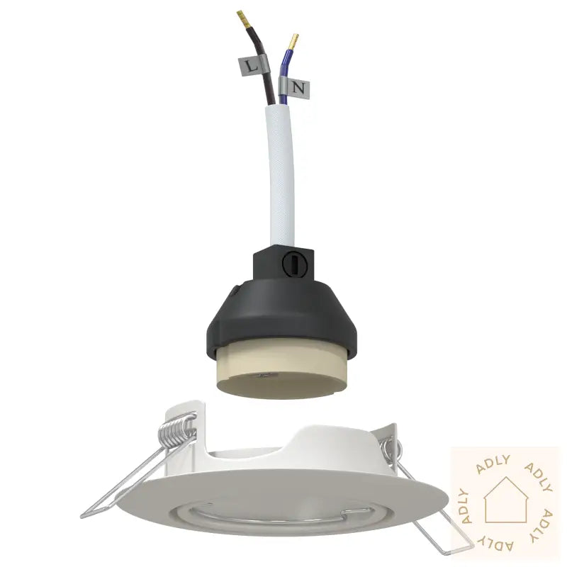 Innfelte Spotlights 24 Stk Runde Gu10 Hvite Ø90 Mm Stål