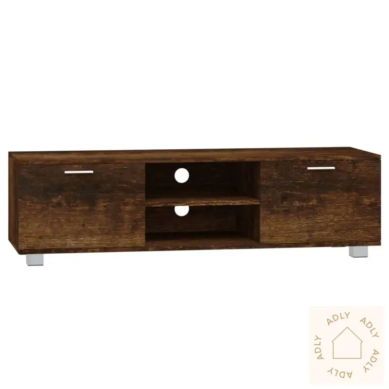 Tv-Benk Røkt Eik 140X40,5X35 Cm Konstruert Tre