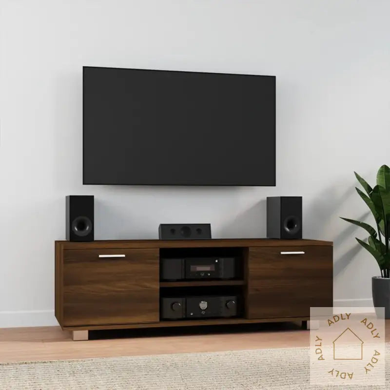 Tv-Benk Sonoma Eik 120X40,5X35 Cm Konstruert Tre