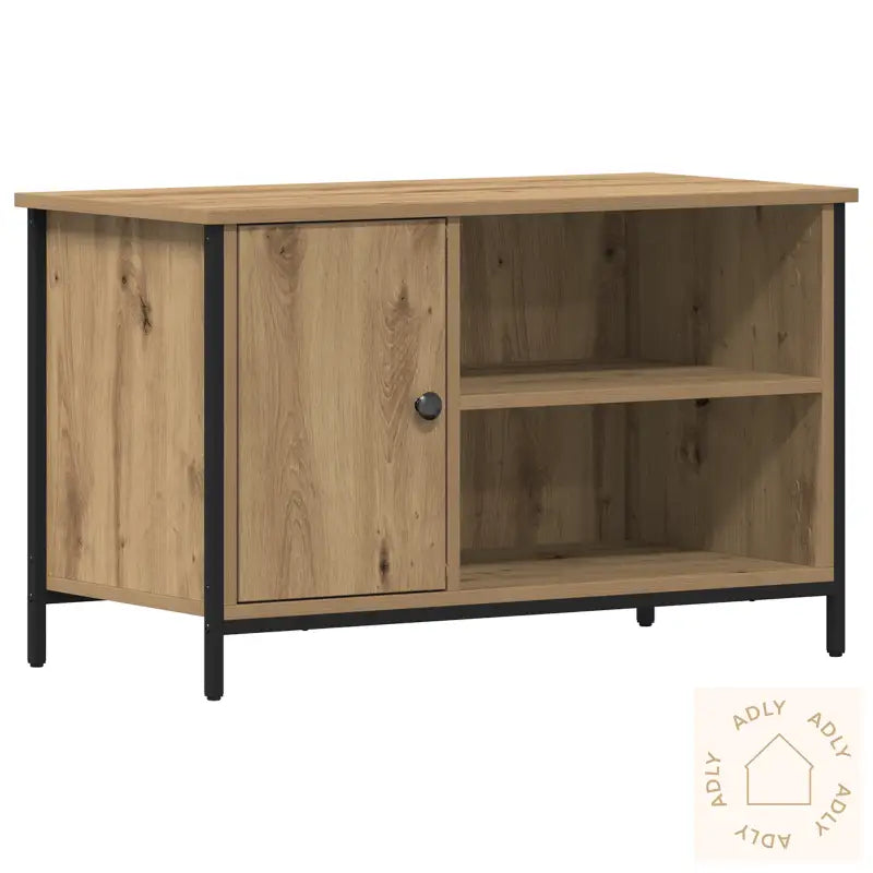 Tv-Hylle Artisan Eik 80X40X50 Cm Konstruert Tre Og Stål