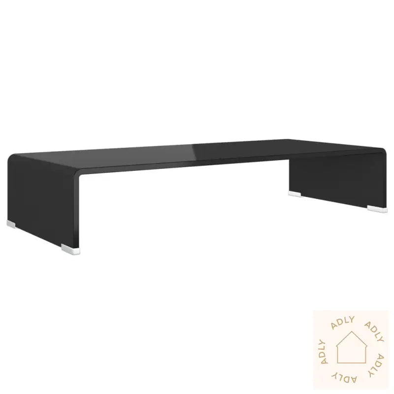 Tv-Benk Glass Svart 70X30X13 Cm