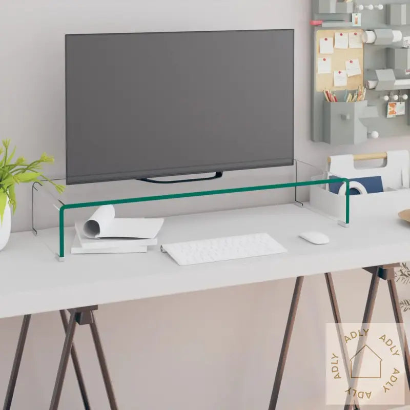 Tv-Benk Glass Klar 80X30X13 Cm