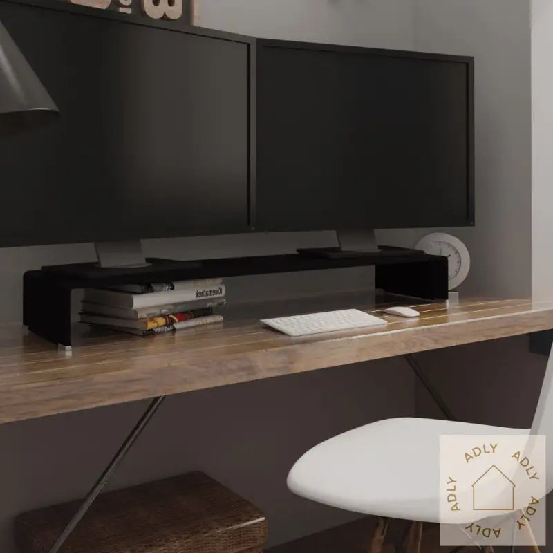 Tv-Benk Glass Svart 110X30X13 Cm