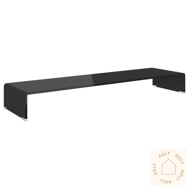 Tv-Benk Glass Svart 110X30X13 Cm