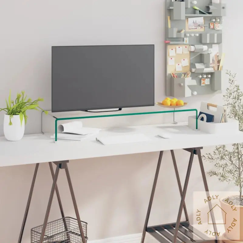 Tv-Benk Glass Klar 90X30X13 Cm