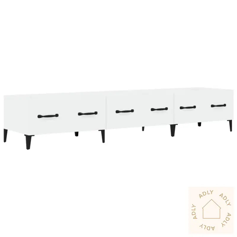 Tv-Benk Høyglans Hvit 150X34,5X30 Cm Konstruert Tre