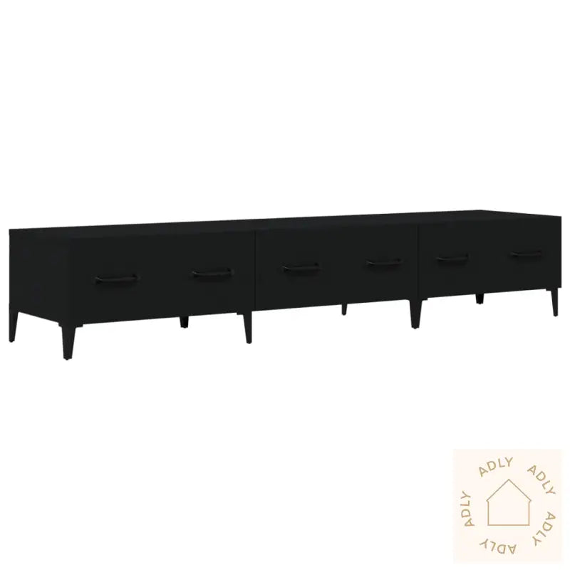 Tv-Benk Svart 150X34,5X30 Cm Konstruert Tre