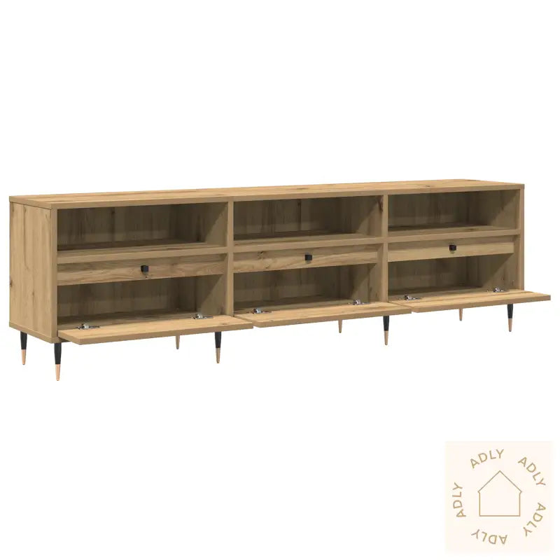 Tv-Stativ Snekker Eik 150X30X44,5 Cm Massivt Tre