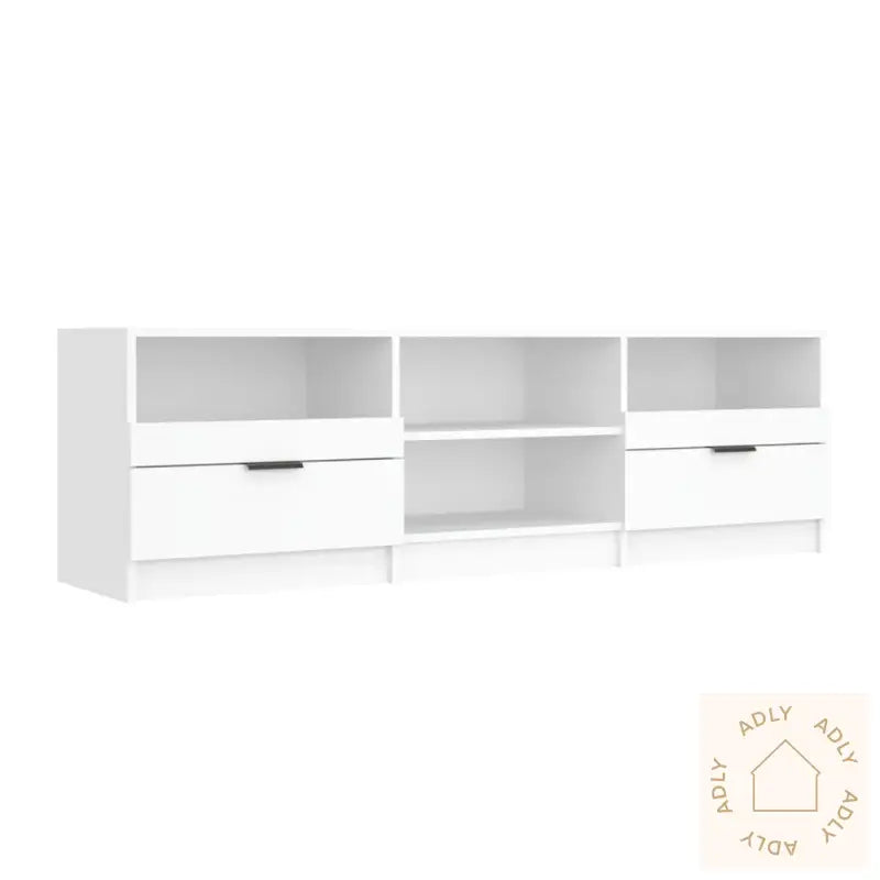 Tv-Benk Hvit 150X33,5X45 Cm Konstruert Tre
