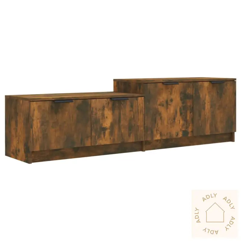 Tv-Benk Røkt Eik 158,5X36X45 Cm Konstruert Tre