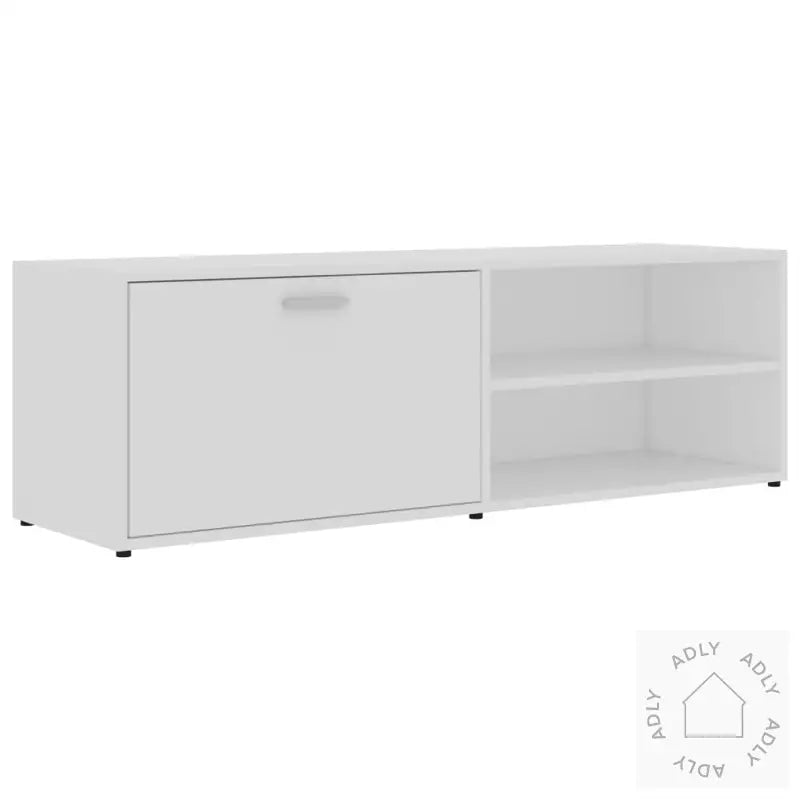 Tv-Benk Hvit 120X34X37 Cm Konstruert Tre