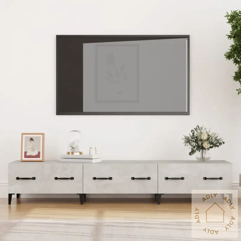 Tv-Benk Betonggrå 150X34,5X30 Cm Konstruert Tre