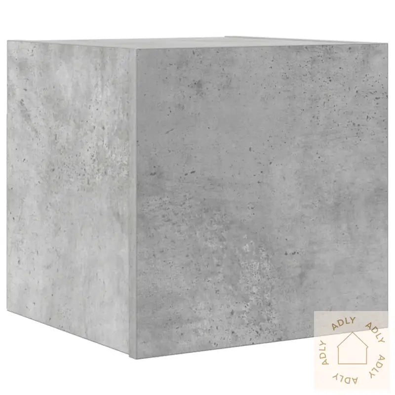 Vegghengte Tv-Benk Betonggrå 30,5X30X30 Cm