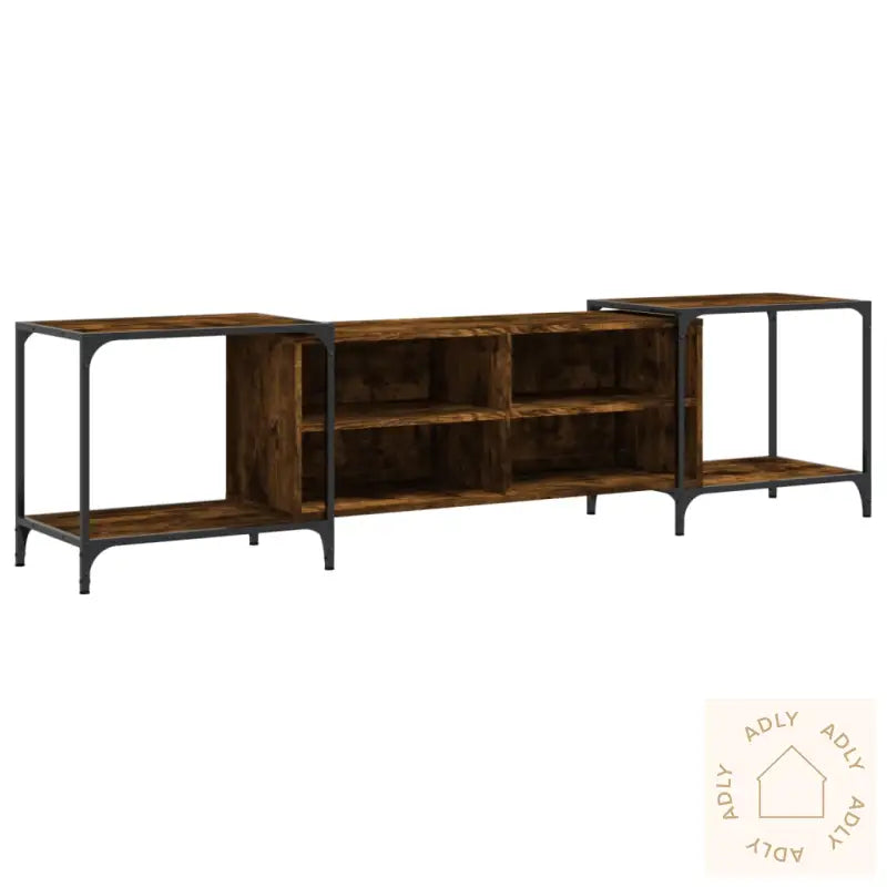 Tv-Benk Røkt Eik 203X37X50 Cm Konstruert Tre