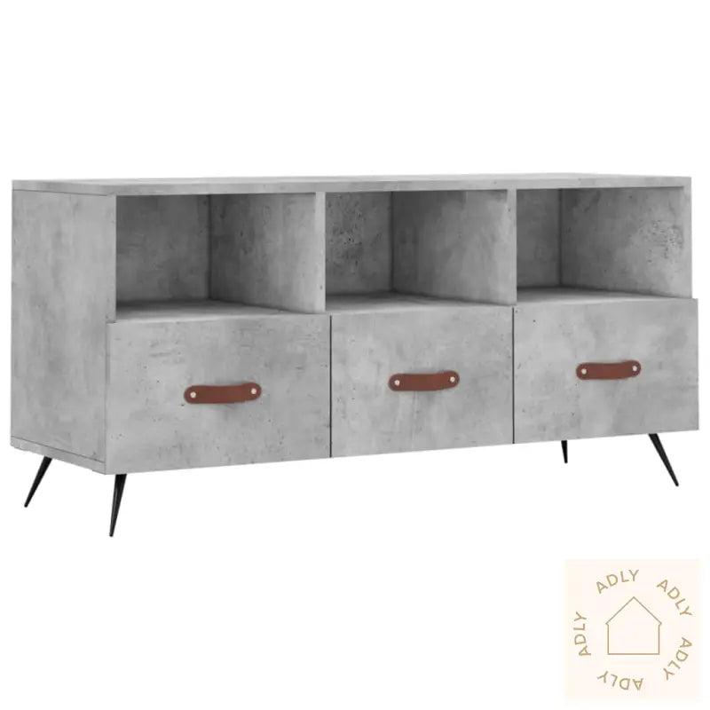 Tv-Benk Betonggrå 120X35X48 Cm Konstruert Tre