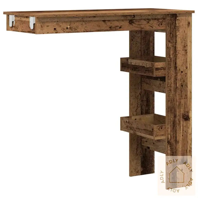 Veggmontert Barbord Gammelt Tre 102X45X103,5 Cm Konstruert Tre