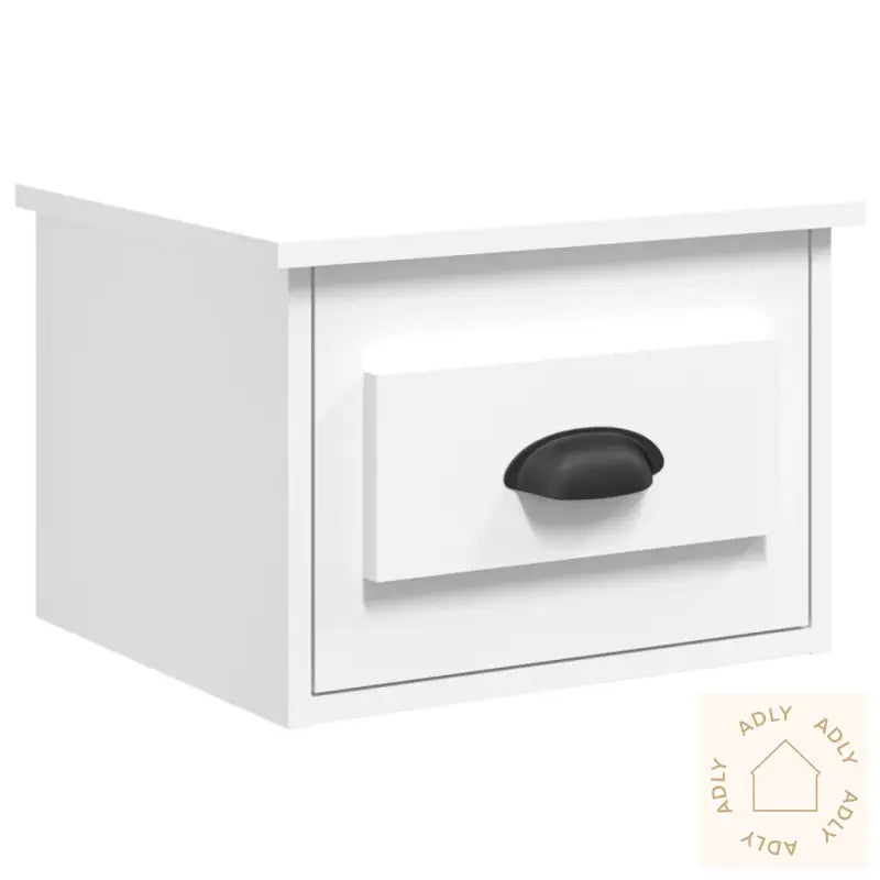 Veggmontert Nattbord Hvit 41,5X36X28 Cm