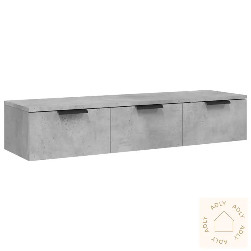 Veggskap Betonggrå 102X30X20 Cm Konstruert Tre