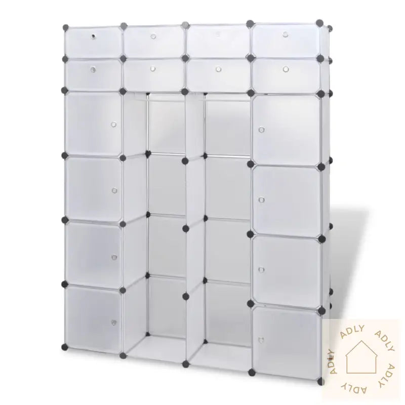 Modulært Skap 18 Deler Hvit 37X146X180,5 Cm