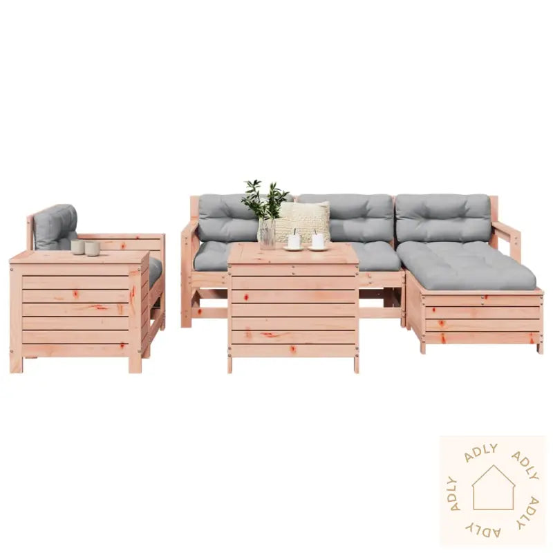 Hagesofasett 7 Deler Heltre Douglasgran
