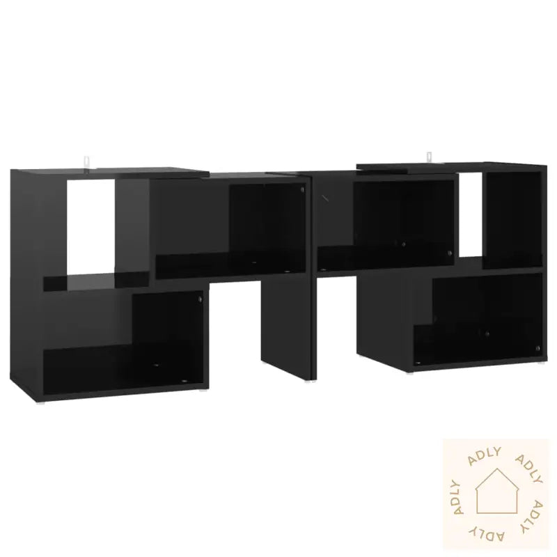 Tv-Benk Høyglans Svart 104X30X52 Cm Konstruert Tre