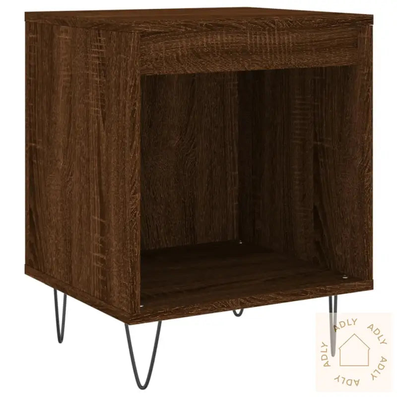 Nattbord Brun Eik 40X35X50 Cm Konstruert Tre