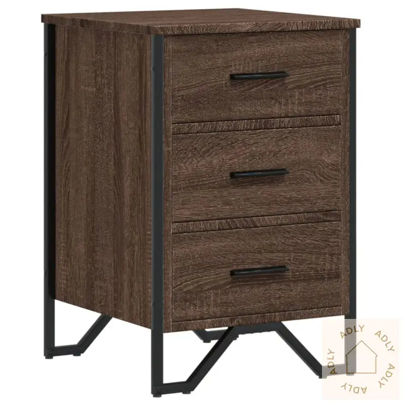Nattbord Brun Eik 40X41X60 Cm Konstruert Tre