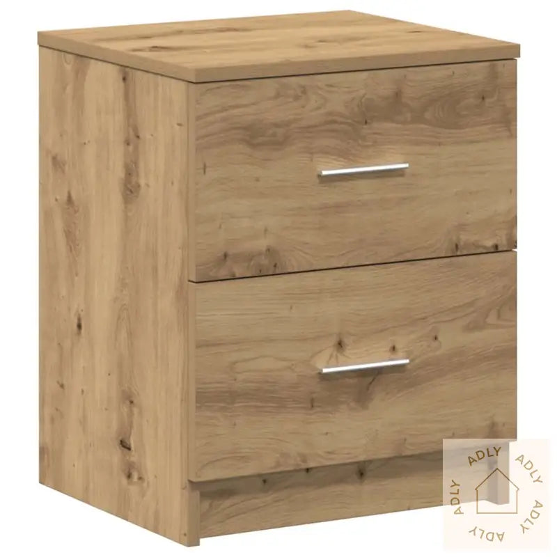 Nattbord Med 2 Skuffer Artisan Eik 40X36X50 Cm