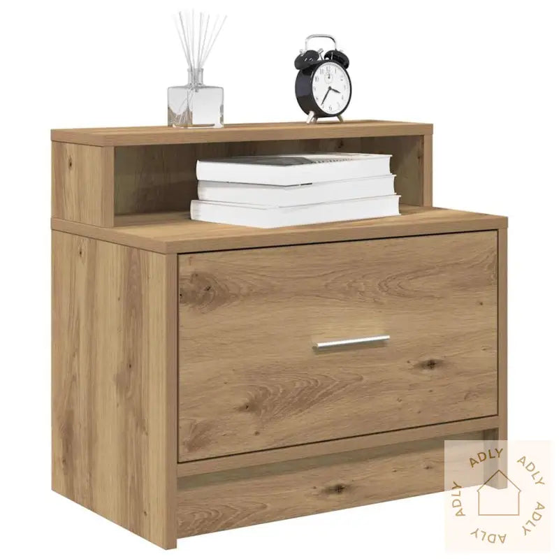 Nattbord Med Skuff 2 Stk Artisan Eik 51X31X47 Cm