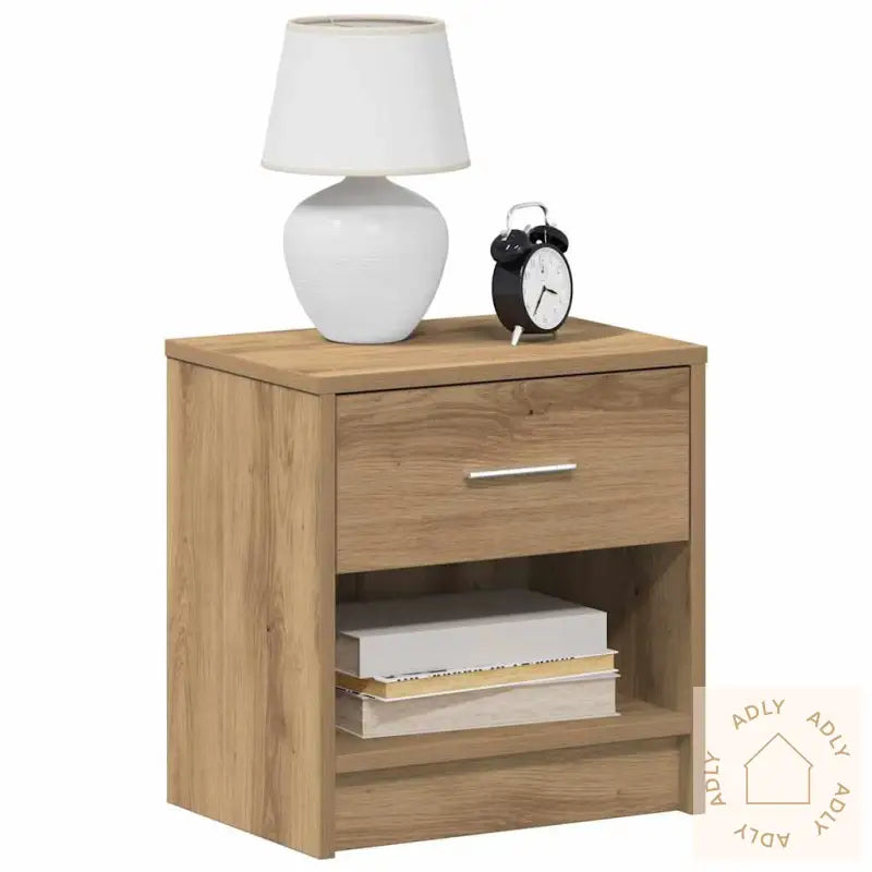 Nattbord 2 Stk Med Skuff Artisan Eik 39X28X41 Cm