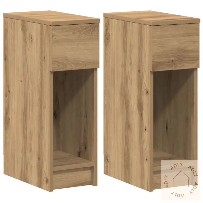 Nattskap Med Skuff 2 Stk Artisan Eik 20X36X60 Cm