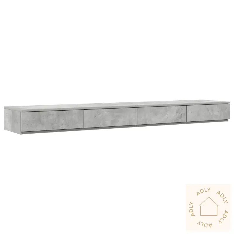 Bedskuffer Betonggrå 180X36,5X16,5 Cm Konstruert Tre