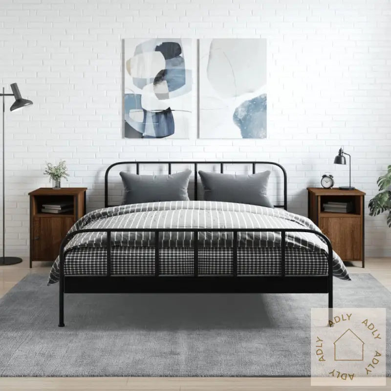 Nattbord 2 Stk Brun Eik 40X42X60 Cm Konstruert Tre