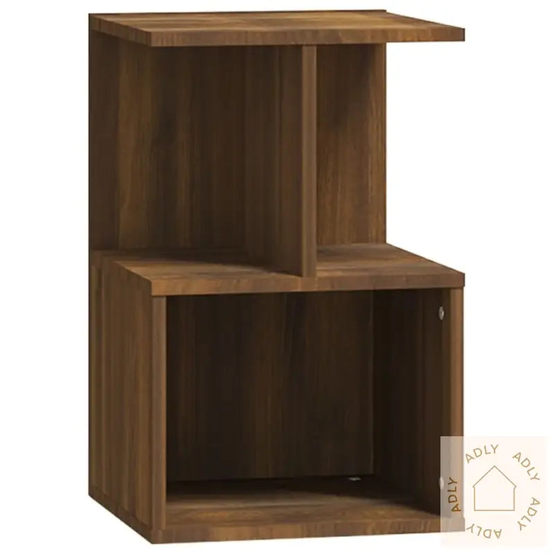 Nattbord Brun Eik 35X35X55 Cm Konstruert Tre
