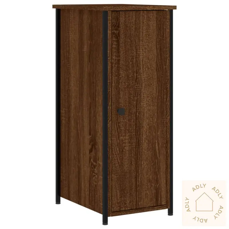 Nattbord Brun Eik 32X42X80 Cm Konstruert Tre