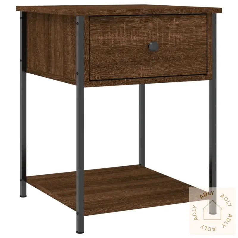 Nattbord Brun Eik 44X45X58 Cm Konstruert Tre