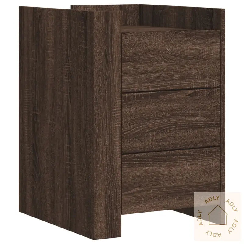 Nattbord Brun Eik 45X50X65 Cm Konstruert Tre