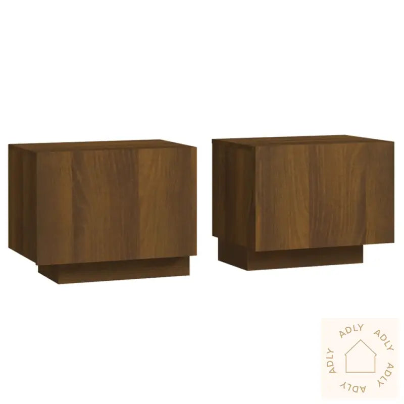 Nattbord Brun Eik 100X35X40 Cm Konstruert Tre