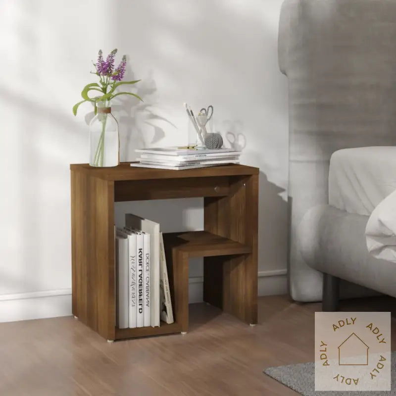 Nattbord Brun Eik 40X30X40 Cm Konstruert Tre