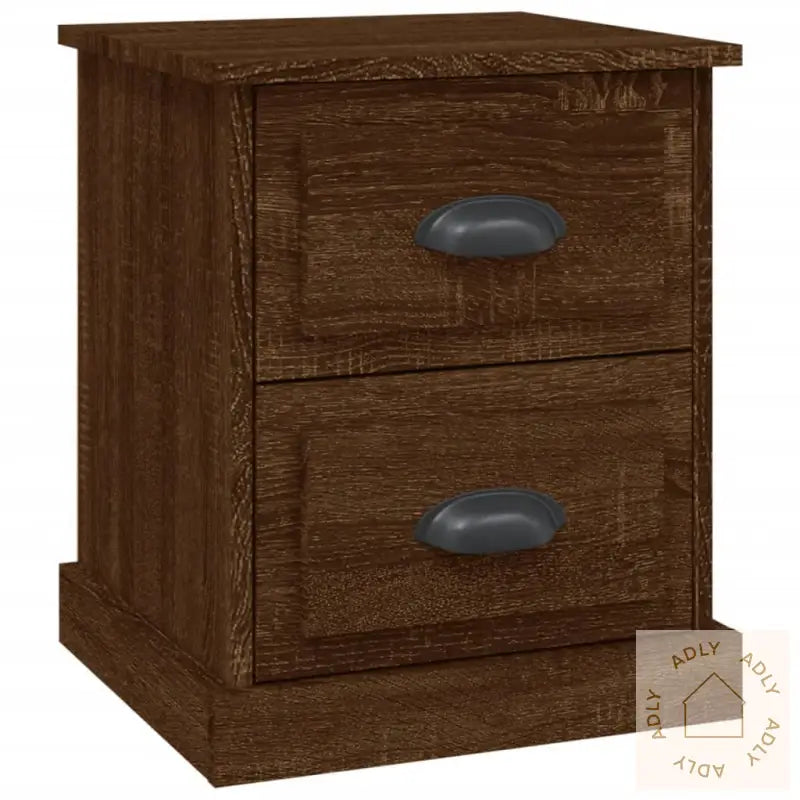 Nattbord Brun Eik 39X39X47,5 Cm Konstruert Tre