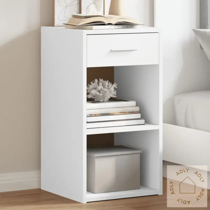 Nattbord 2 Stk Hvit 35X34X65 Cm Konstruert Tre